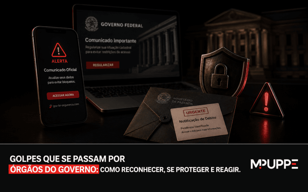 Golpes que se passam por órgãos do governo: como reconhecer, se proteger e reagir